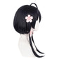 Side view of black Kyōka Izumi basic cosplay wig