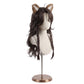 Dark brown anime cosplay wig inspired by Leona Kingscholar from Twisted Wonderland