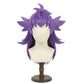 Front view of Leon cosplay wig with purple spiky Champion hair