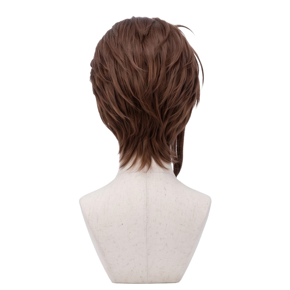 Back view of The Greatest Estate Developer wig with soft brown texture
