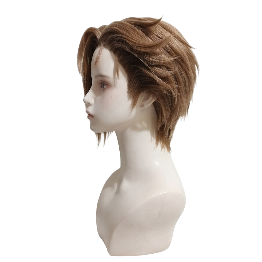 Side view of Lloyd Frontera wig showing natural layered flow