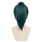 Back view of Maki cosplay wig with ponytail base