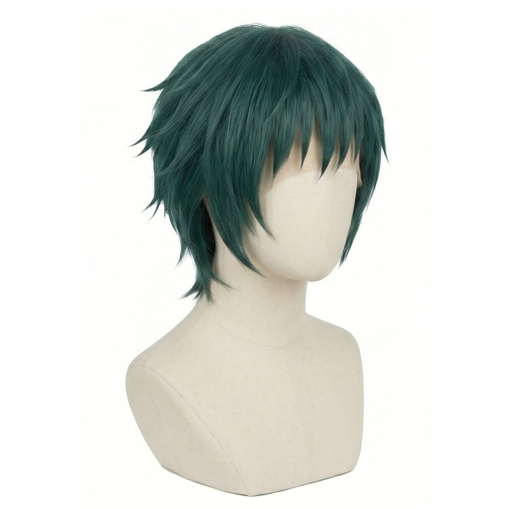 Dark green anime wig for creating Maki's post-Shibuya short hairstyle