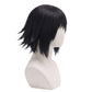 Right side view of Makomo cosplay wig with outward-flipped hair ends