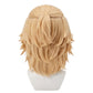 Back view of short layered Manjiro Sano cosplay wig