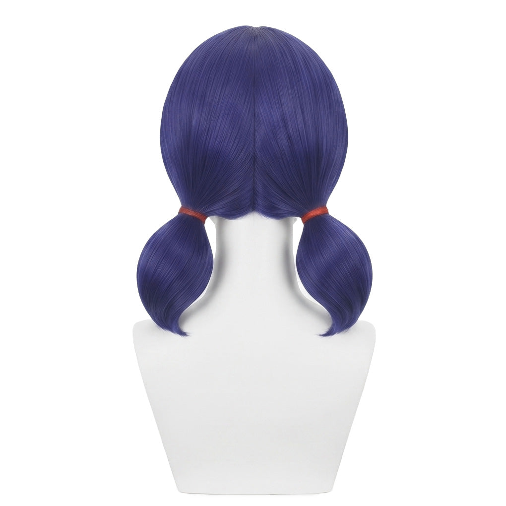 Miraculous Ladybug Wig Back View Showing Symmetrical Ponytails
