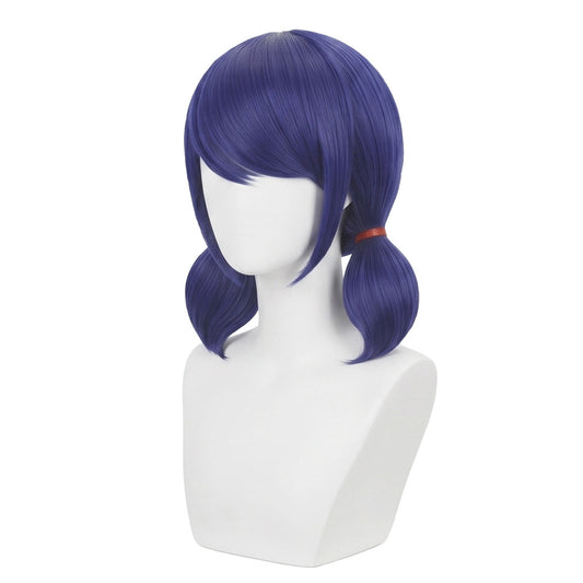 Marinette Dupain-Cheng Wig Blue Twin Ponytails Side View