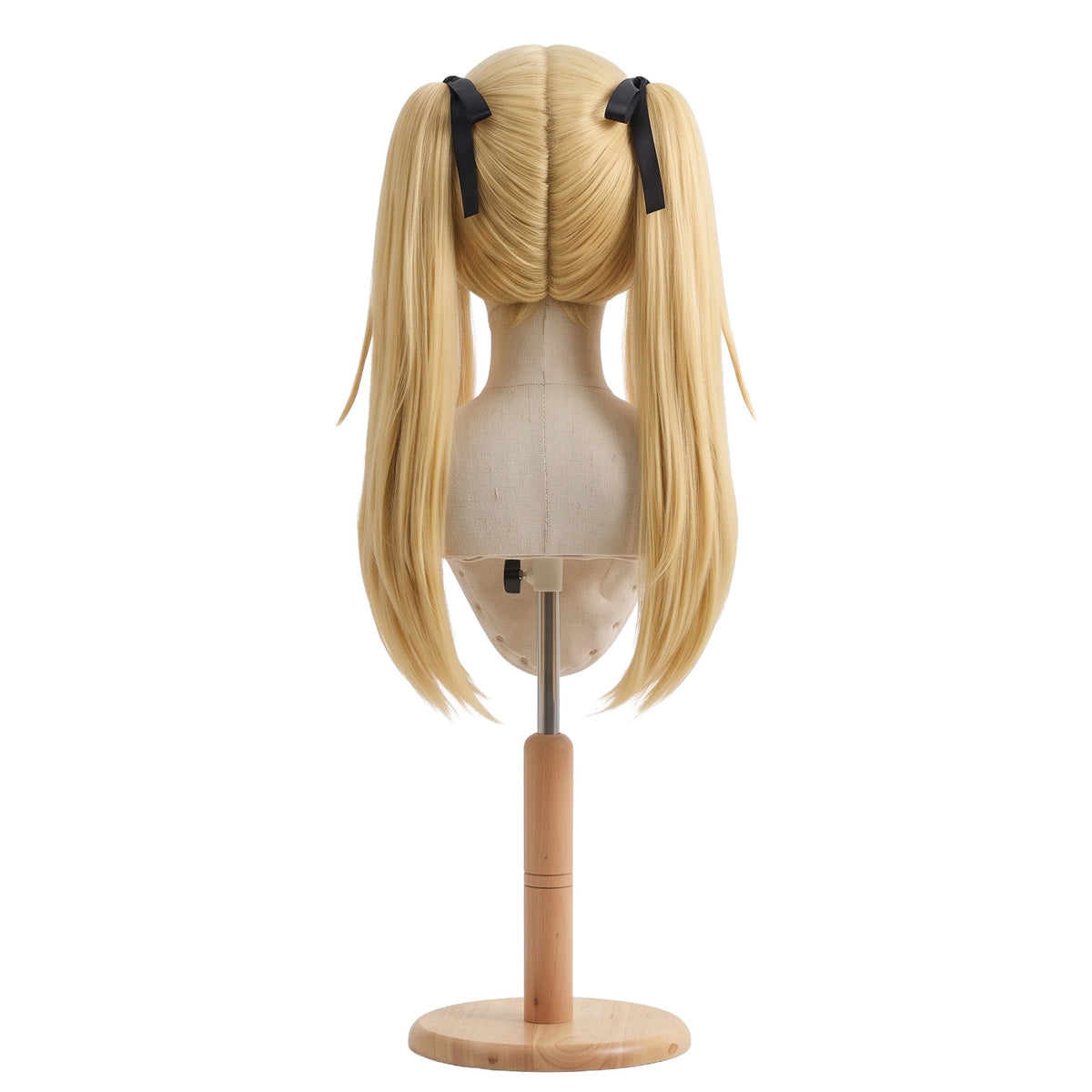 Back view of Mary Saotome long blonde cosplay wig
