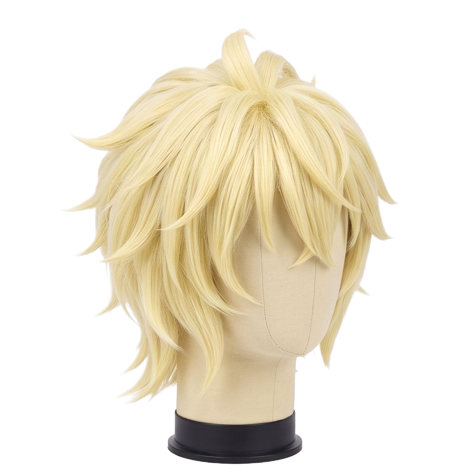 Blonde anime cosplay wig inspired by Mikaela Hyakuya from Seraph of the End