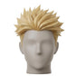 Front view of Millions Knives cosplay wig with platinum-blonde spikes