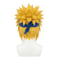 Back view of Naruto Fourth Hokage cosplay wig with textured blond styling