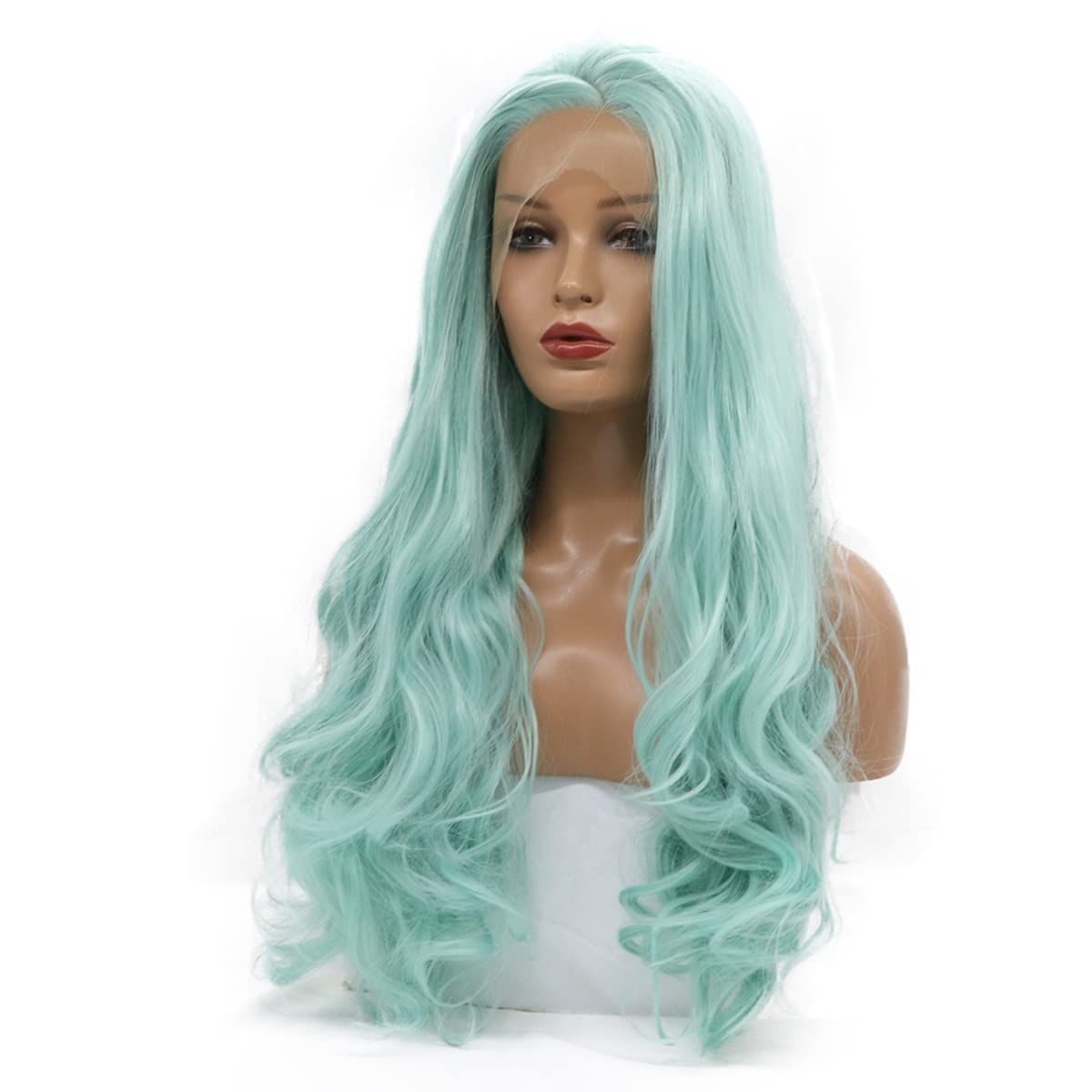 Unleash Your Inner Magic with our Mint Lace Front Wig - A Refreshing Style Statement!