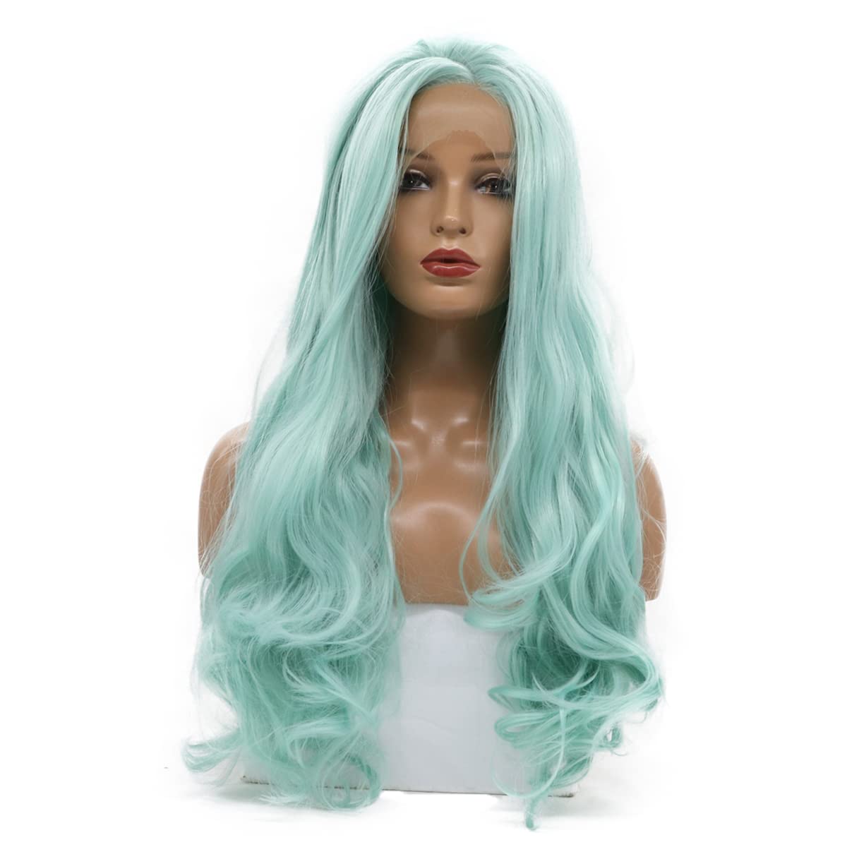 Green lace front wig