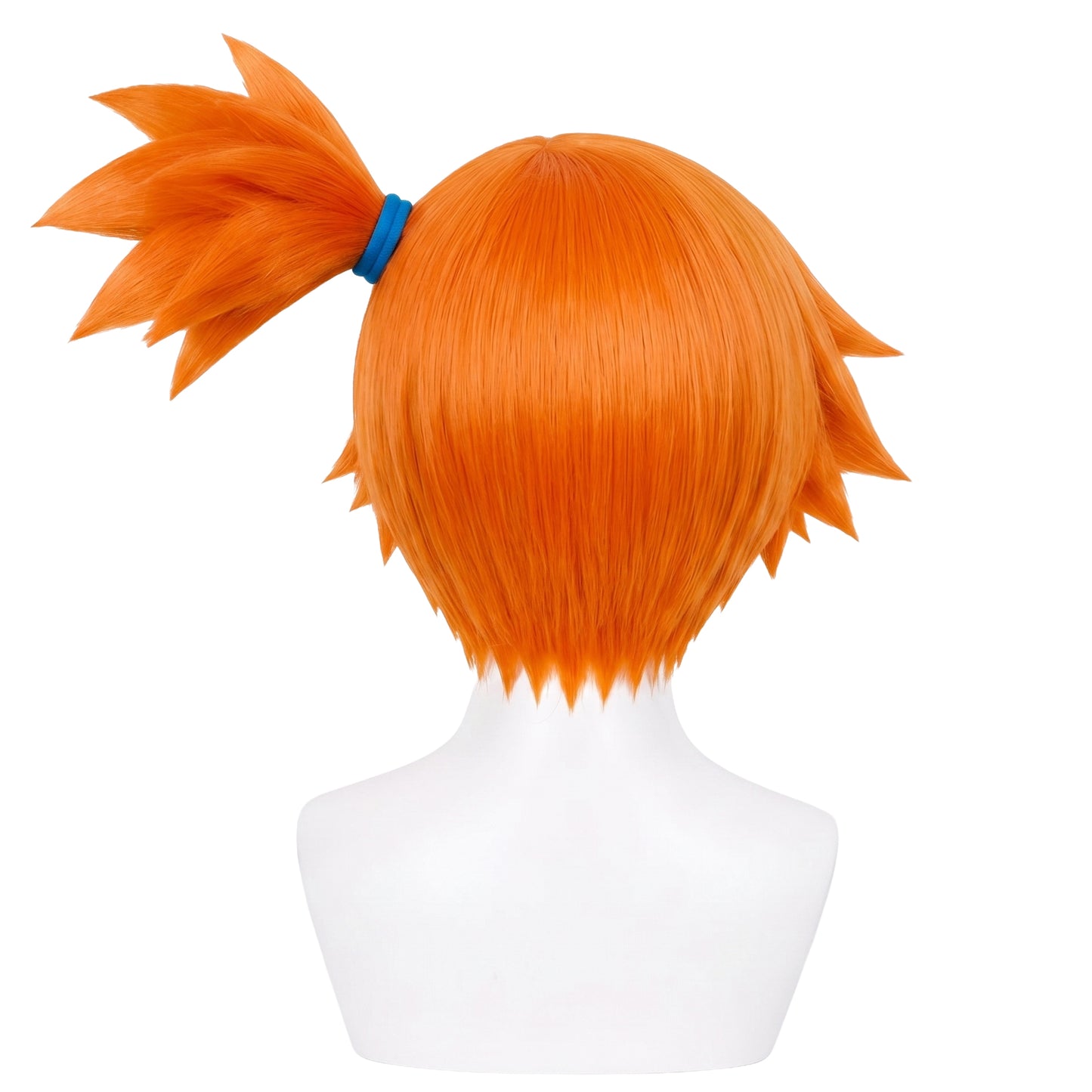 Back view of Misty cosplay wig highlighting smooth fibers and natural shine