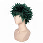 Deku wig showing layered green curls and natural anime-accurate shape