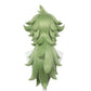 Back view of Pokémon N cosplay wig with long tea green ponytail