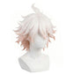 Handmade Nagito Komaeda cosplay wig displayed on mannequin