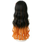 Back view of Nezuko Kamado wig displaying full length and natural movement