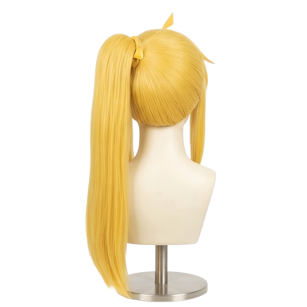 Back view of Bocchi the Rock Nijika wig with ponytail styling