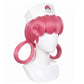 Nurse Joy wig fibers showing vibrant anime pink texture