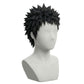 Obito Uchiha cosplay wig displayed on mannequin with pre-styled spikes