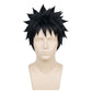 Front view of Obito Uchiha cosplay wig before trimming and styling