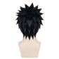 Back view of Obito Uchiha wig with unstyled black fibers