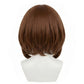 Back view of My Hero Academia Ochaco cosplay wig with unstyled fibers