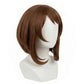 premium brown heat-resistant fibers on Ochaco Uraraka wig