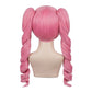 Back view of basic Perona cosplay wig with flowing hair ready for styling