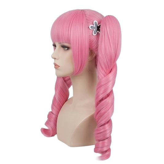 Side view of Perona wig showing length and soft synthetic fibers