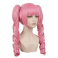Perona wig fibers showing texture and vibrant pink color