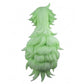 Back view of Pokémon N cosplay wig with long tea green ponytail