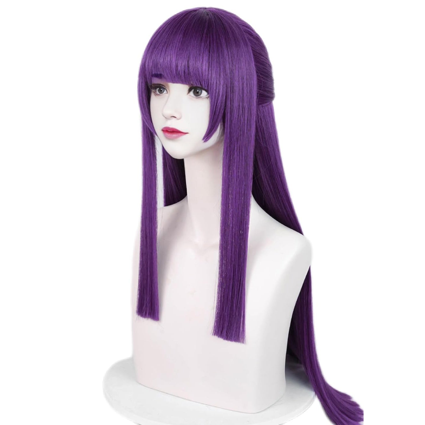 Fern Long Purple Straight Wig with Bangs