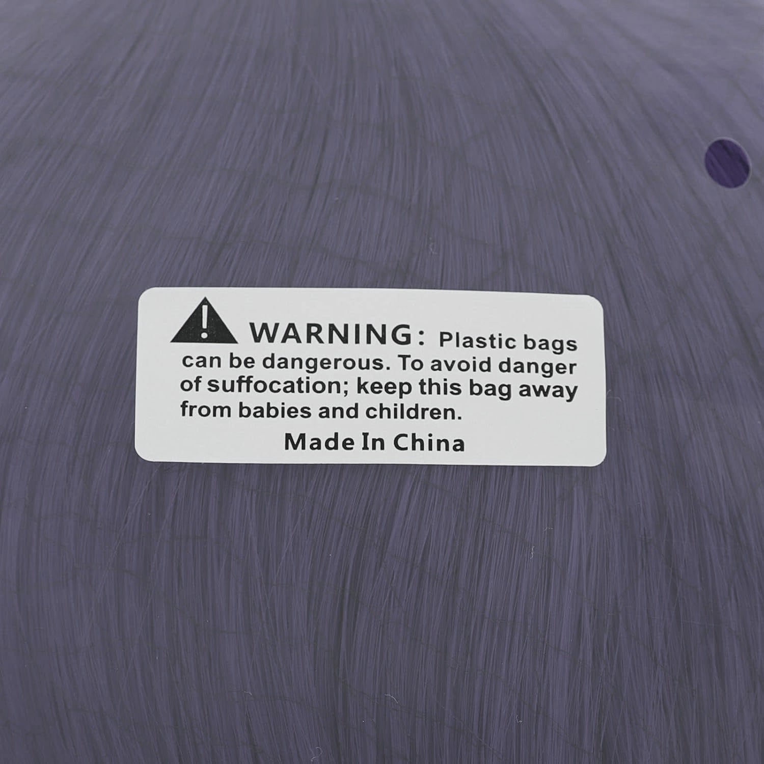 Raiden Mei purple cosplay wig in premium packaging with protective netting and care guide