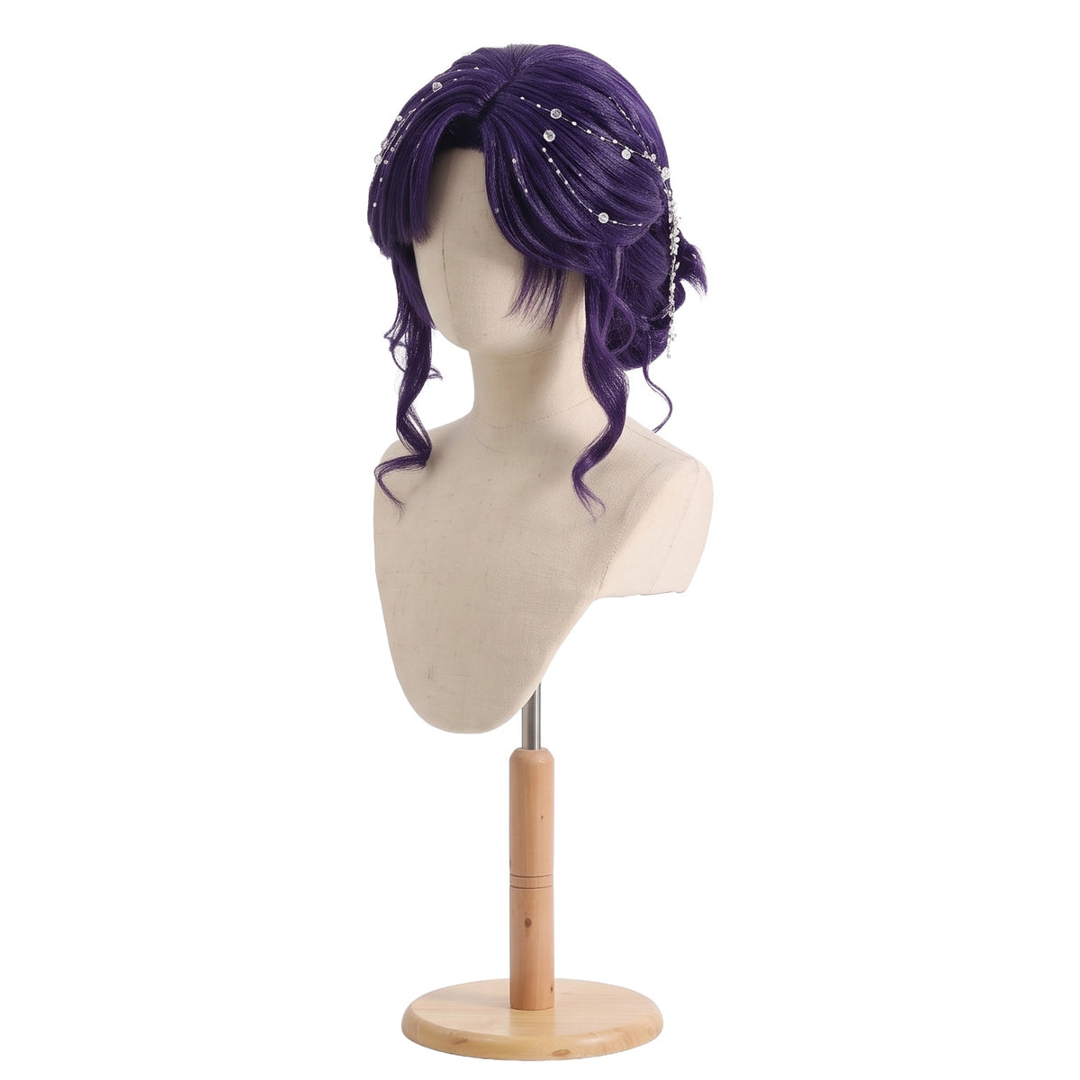 Three-quarter view of the Rarity cosplay wig for My Little Pony: Friendship Is Magic