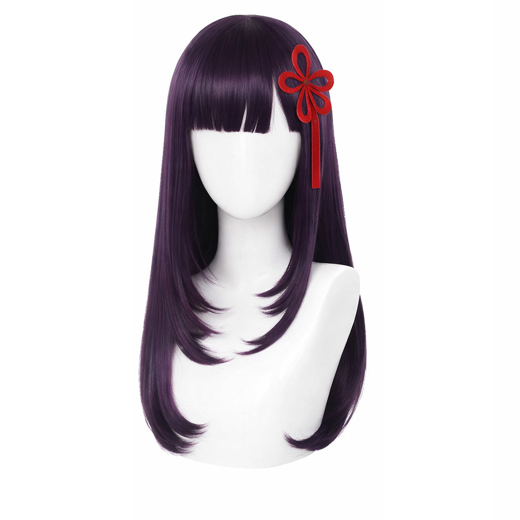 Front view of Ren Yamashiro cosplay wig with layered anime-style spikes