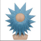Back view of Rick Sanchez cosplay wig featuring the signature bald spot