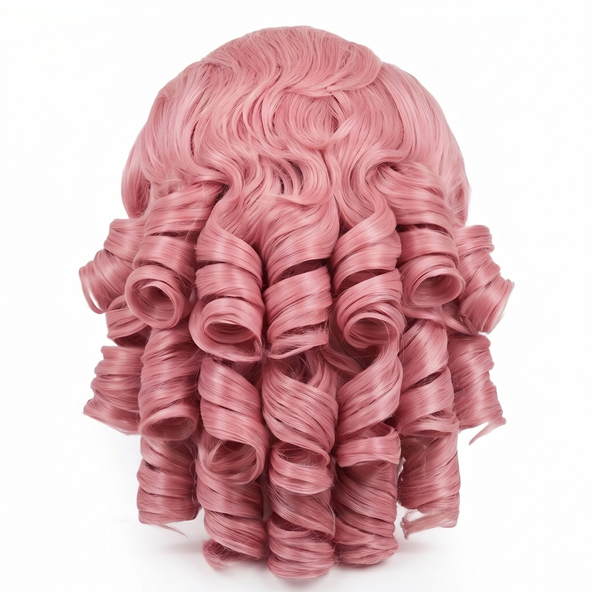 Back view of Steven Universe Rose Quartz wig with voluminous ringlets