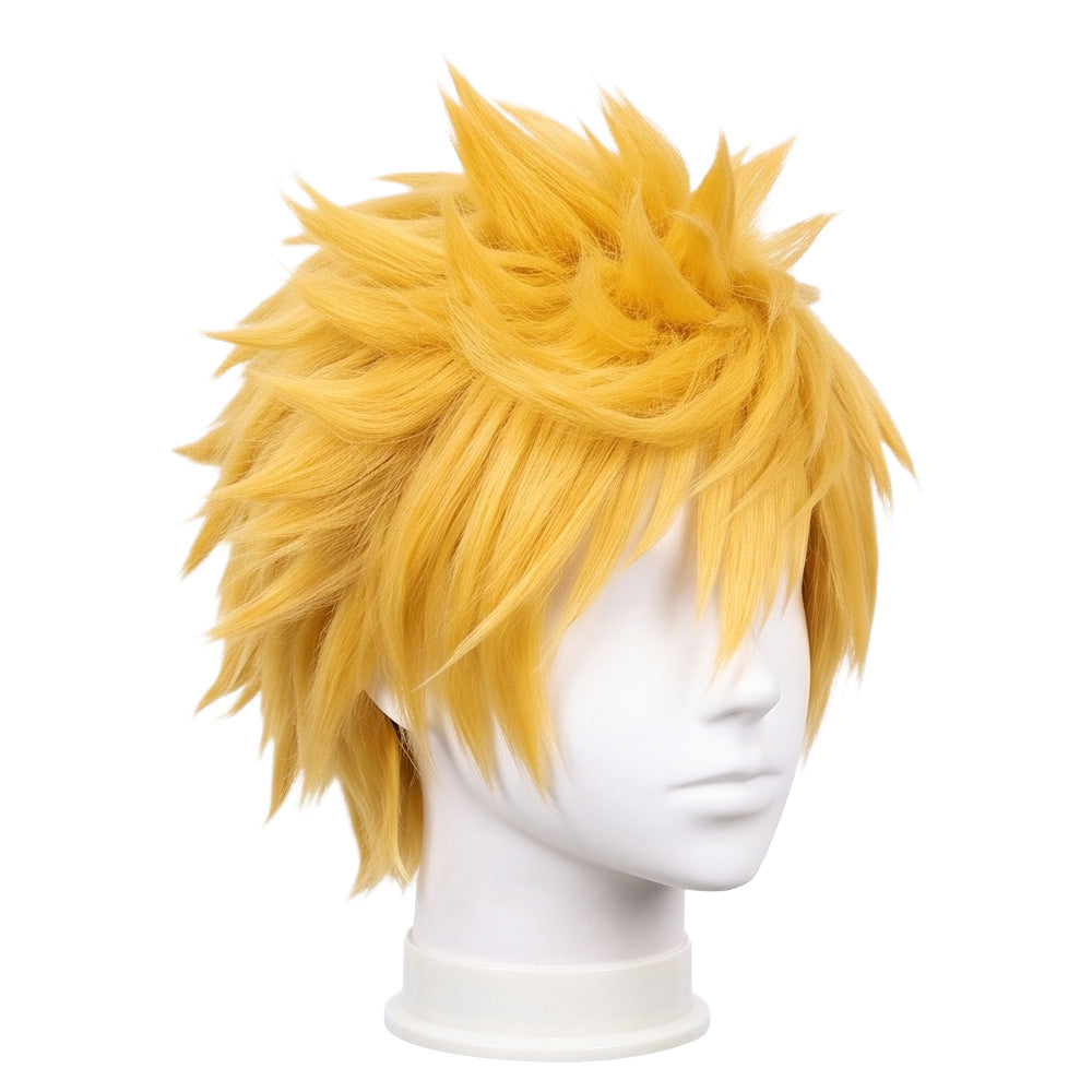 Blonde anime-inspired cosplay wig based on Roxas from Kingdom Hearts
