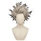 Front view of Rudo Surebrec cosplay wig with messy spiky blonde hair