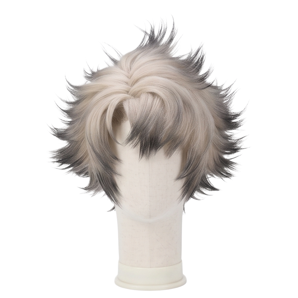 DIY styling wig for recreating Rudo Surebrec's spiky hairstyle