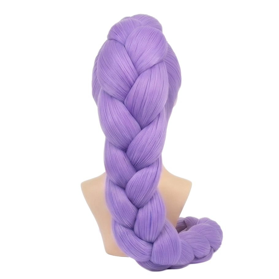 Back view of Rumi Kang cosplay wig displaying long dragon braid cascading to calves