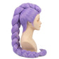 Side view showing full braid length on Rumi Kang wig