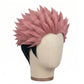Ryomen Sukuna cosplay wig displayed on mannequin with anime-accurate styling
