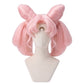 Chibiusa Tsukino cosplay wig from Sailor Moon featuring a handcrafted pink twin-tail anime hairstyle with long pigtails and Sailor Chibi Moon character styling