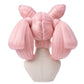 Back view of Chibiusa Tsukino wig featuring long pink twin tails, smooth synthetic hair texture, and the signature Sailor Chibi Moon hairstyle silhouette