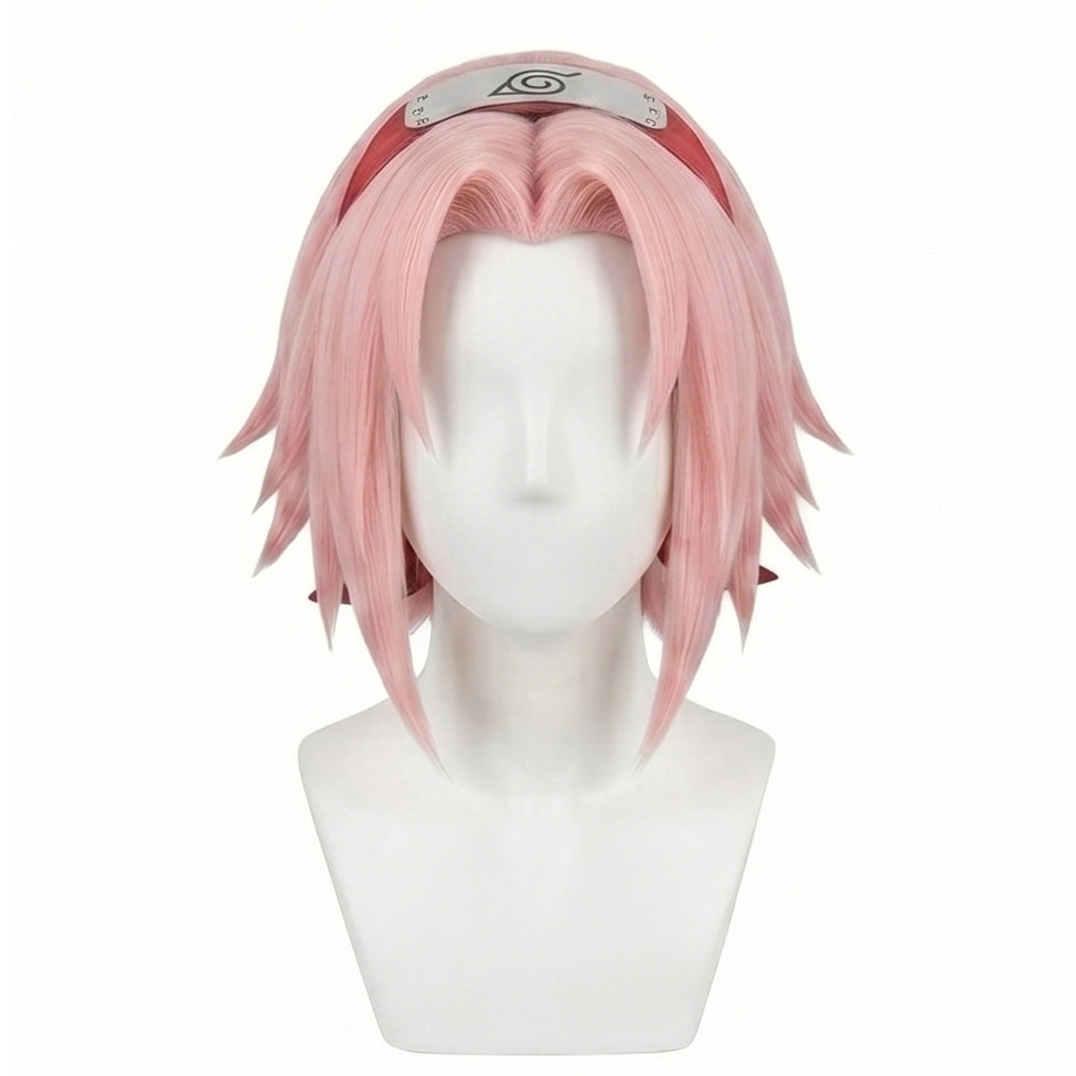 DIY styling wig for recreating Sakura’s layered bob hairstyle