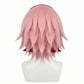 Back view of short layered Sakura cosplay wig