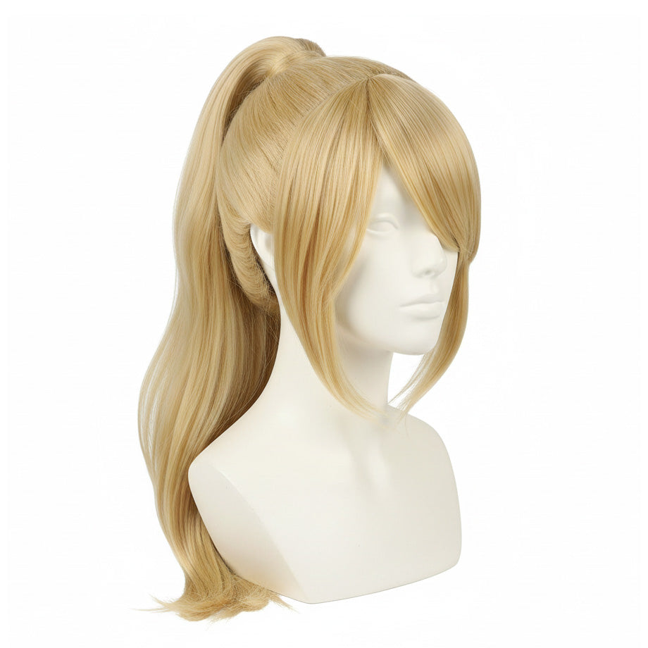 Premium blonde samus aran cosplay wig ready for custom styling